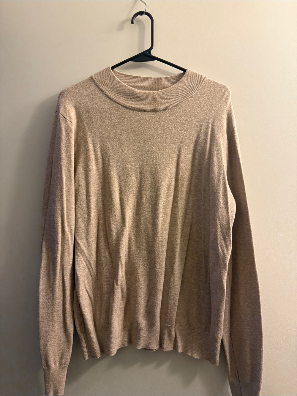 Women's Crewneck Sweater in Light Taupe